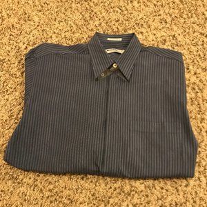Mondo Di Marco Dress Shirt Italian Cotton Navy